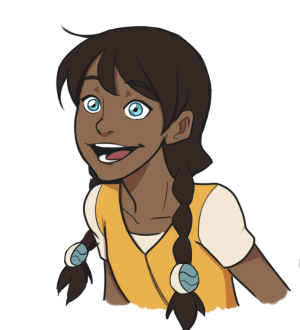 Image of Nami wearing her braids and a yellow and white shirt
